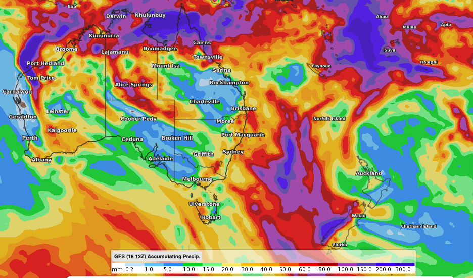 Alice Springs & Australian deserts to get more rain than a large portion of NZ (+Map Alice Springs & Australian deserts to get more rain than a large portion of NZ (+Map